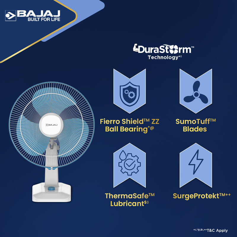 Bajaj Robusto HS 400mm Table Fan