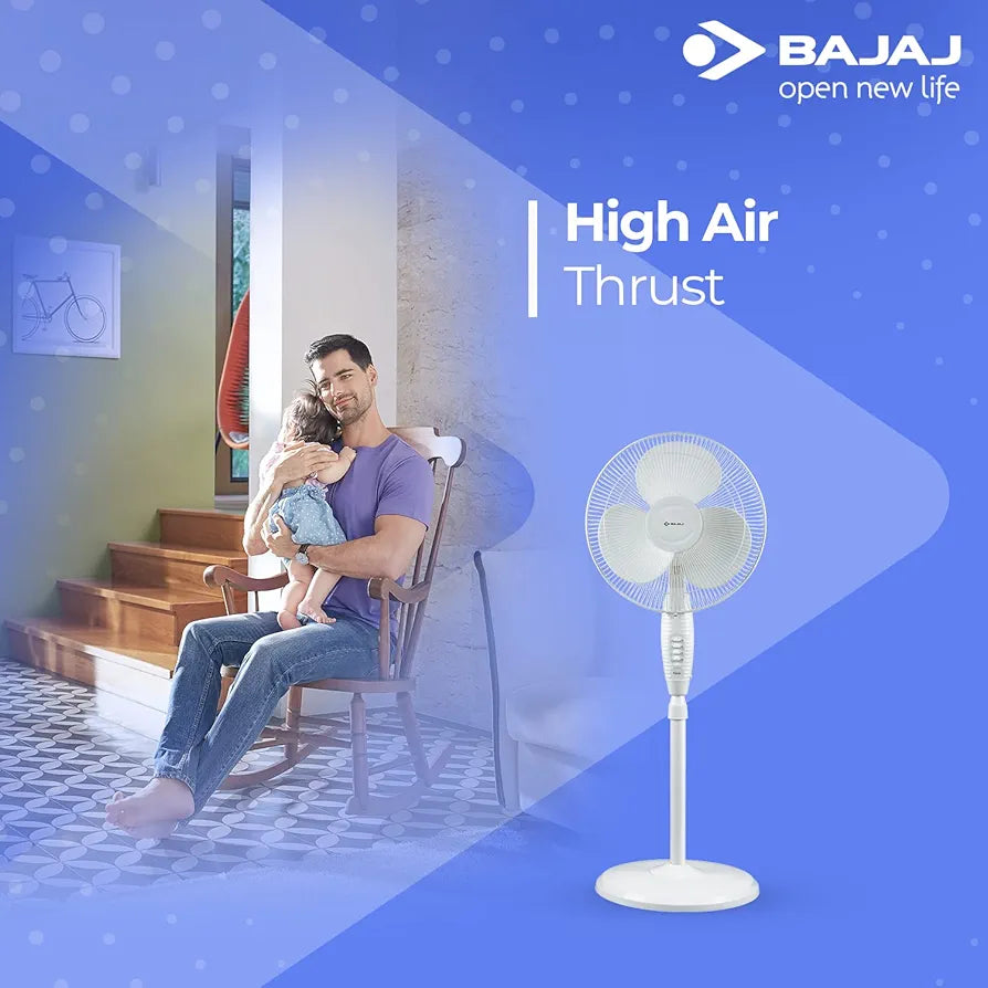 Bajaj Wsttem 400mm High-Speed Pedestal Fan