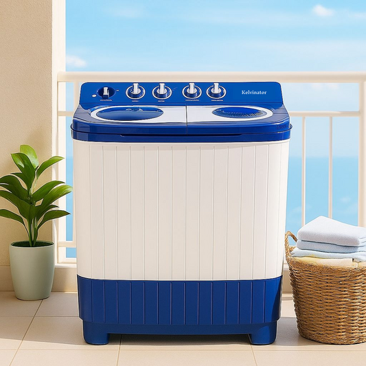 Kelvinator 9 Kg Semi-Automatic Top-Load Washing Machine (Model: KWS-C900BL)