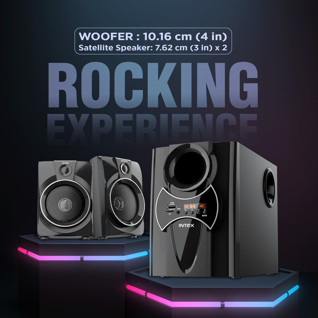 INTEX 2100 Pro FMUB | 2.1 CH Multimedia Speaker