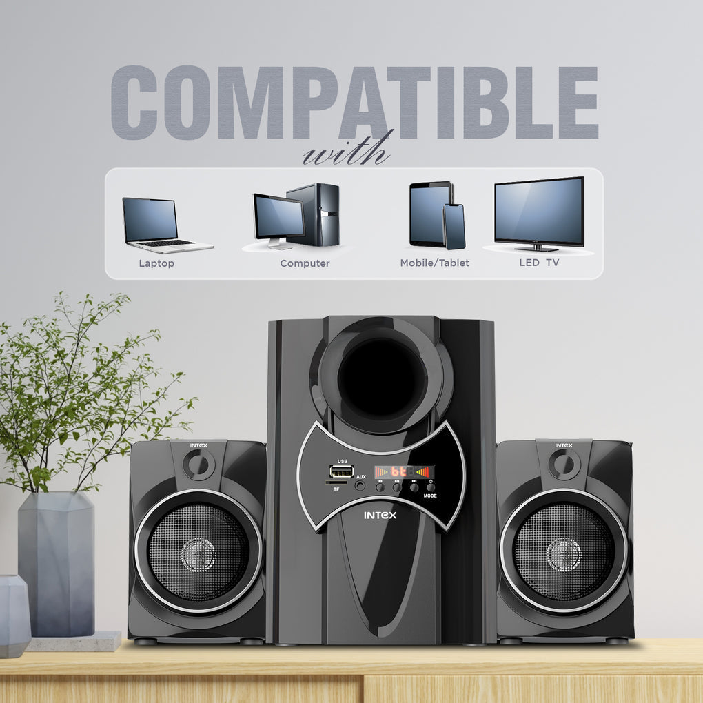 INTEX 2100 Pro FMUB | 2.1 CH Multimedia Speaker
