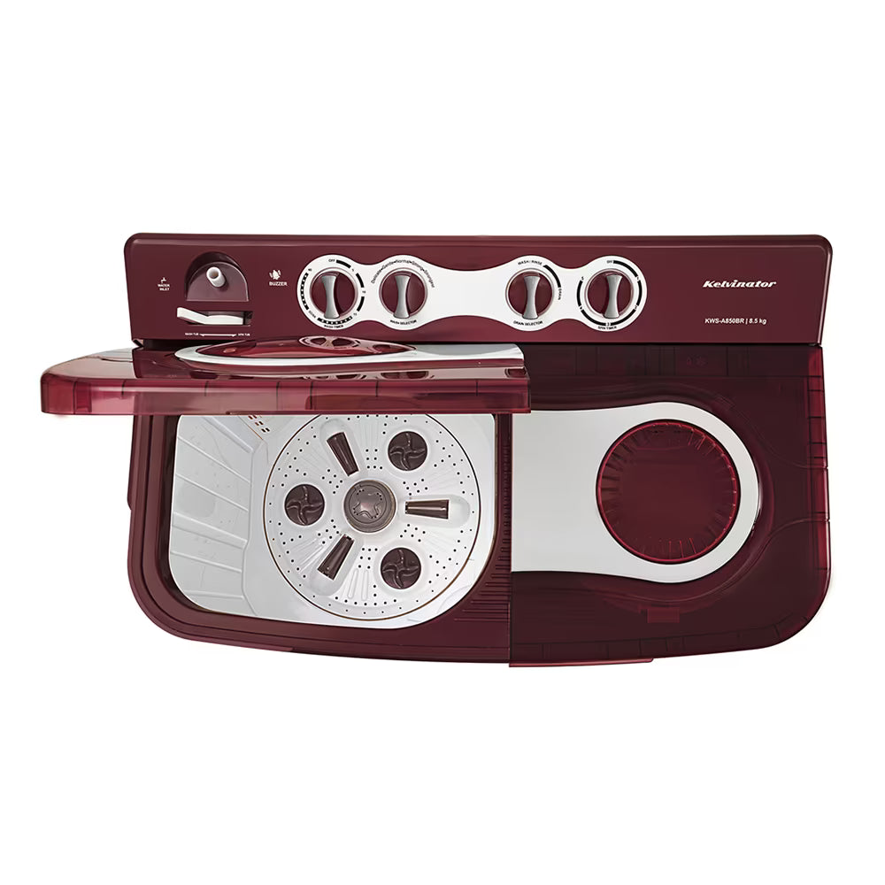 Kelvinator 8.5 Kg Semi-Automatic Top-Loading Washing Machine (Model: KWS-A850BR)
