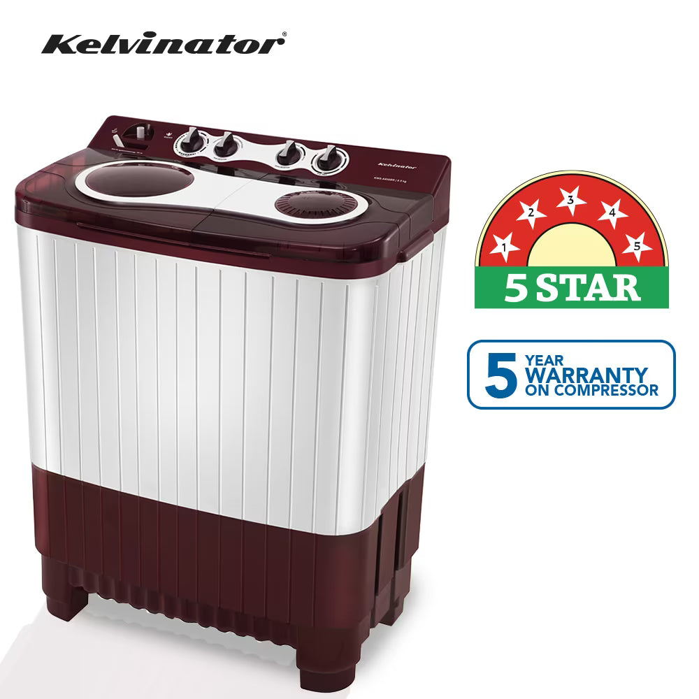 Kelvinator 8.5 Kg Semi-Automatic Top-Loading Washing Machine (Model: KWS-A850BR)