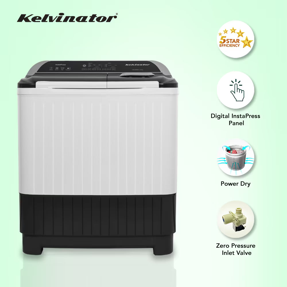 Kelvinator 8.5 Kg Semi-Automatic Top-Load Washing Machine (KWS-A850EP)