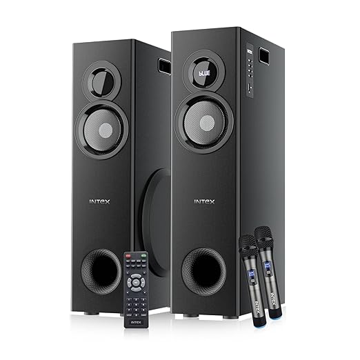 INTEX 1000-D Multimedia 100 Watt Bluetooth Dual Tower Speaker |