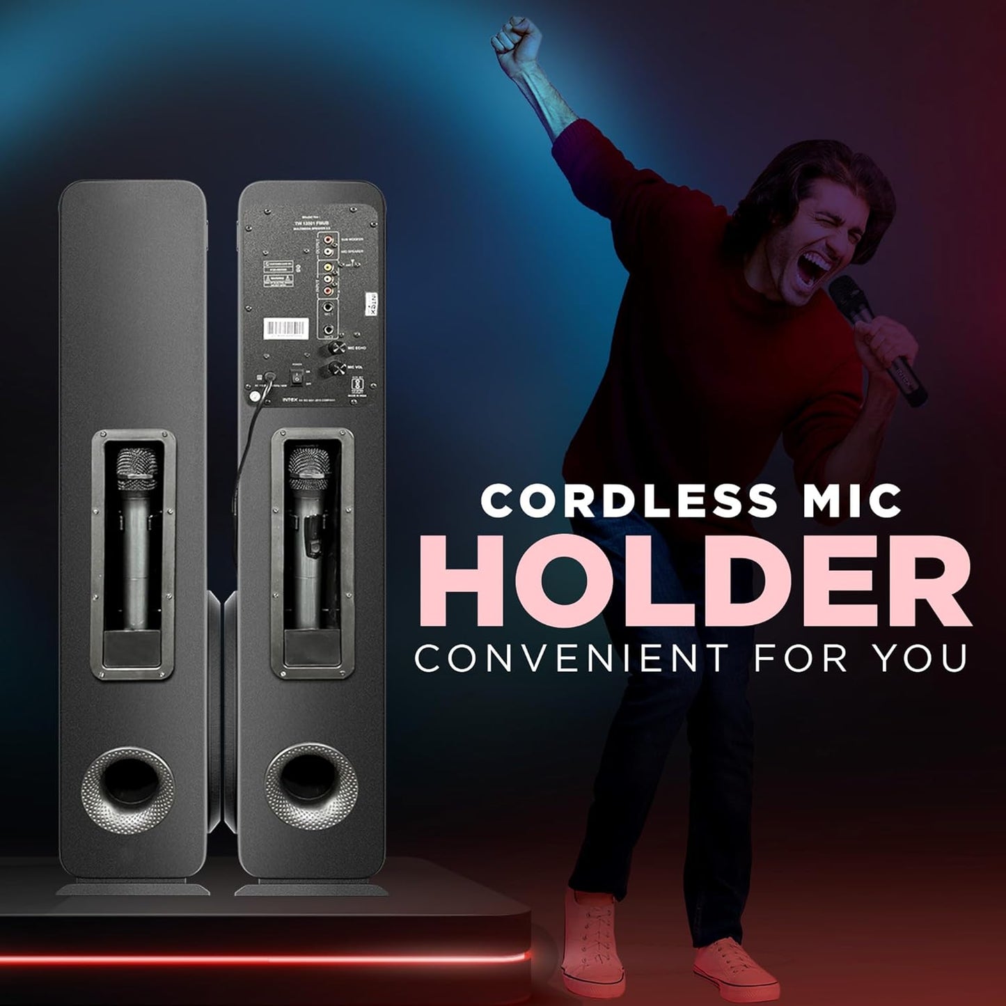 Intex TITAN1400 D Dual Tower Bluetooth Speaker 140W