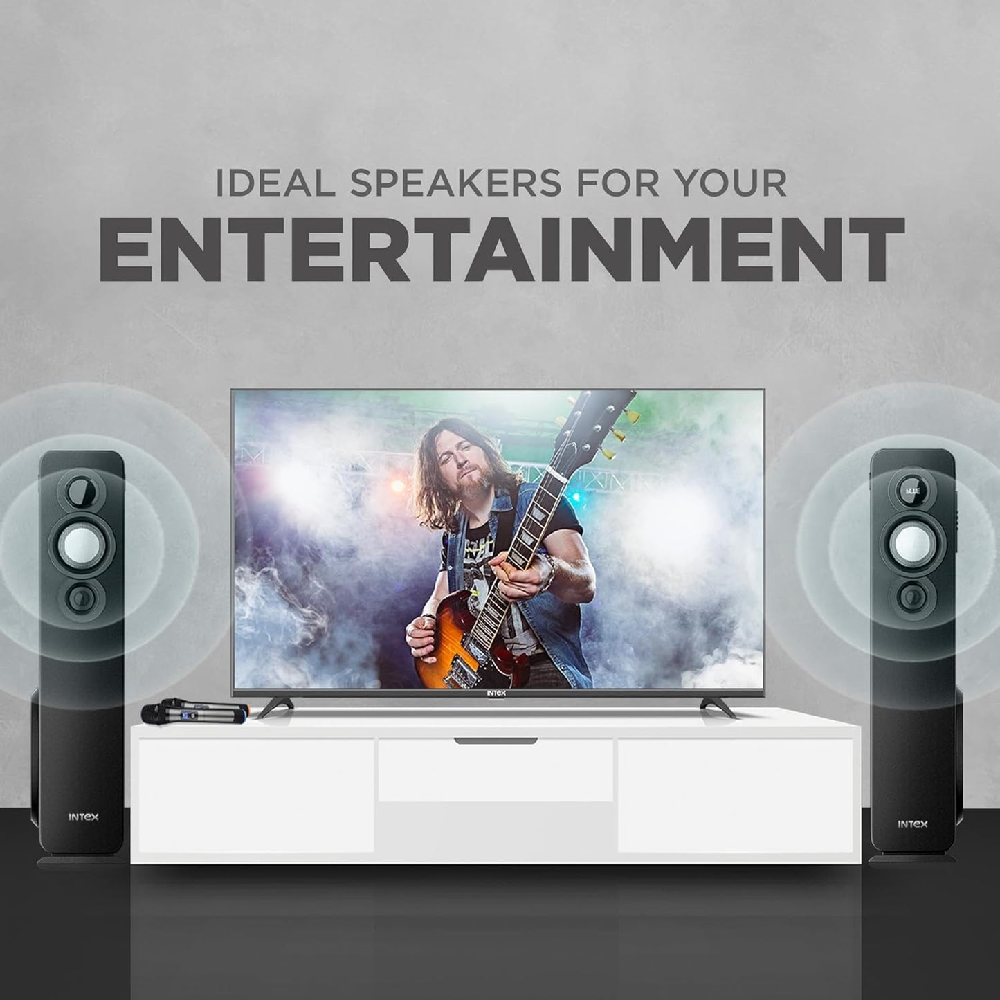 Intex TITAN1400 D Dual Tower Bluetooth Speaker 140W