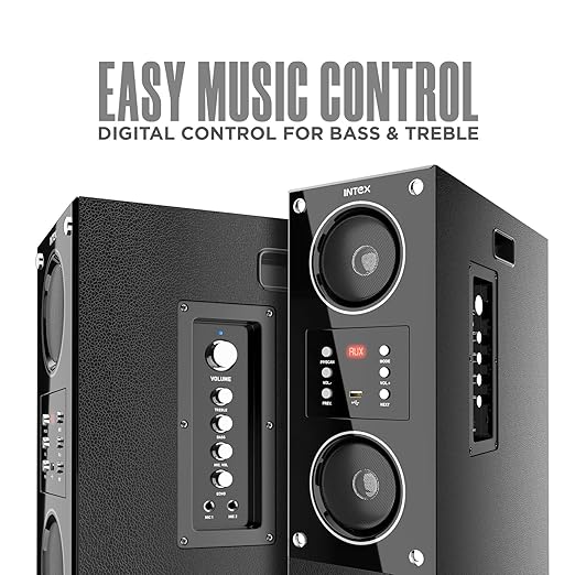 Intex Dual Tower Speaker TITAN2000 (D) 200 Watt Bluetooth Tower Speaker