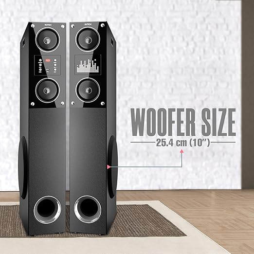 Intex Dual Tower Speaker TITAN2000 (D) 200 Watt Bluetooth Tower Speaker