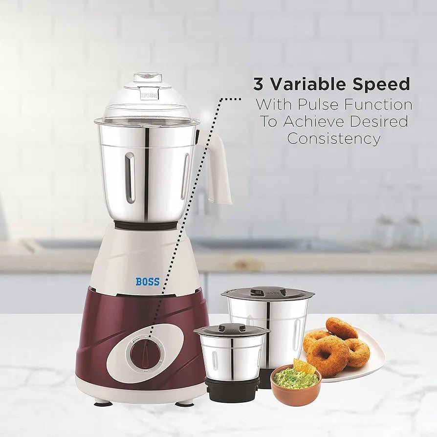 Boss mixer-grinder 550-watt+3 jar