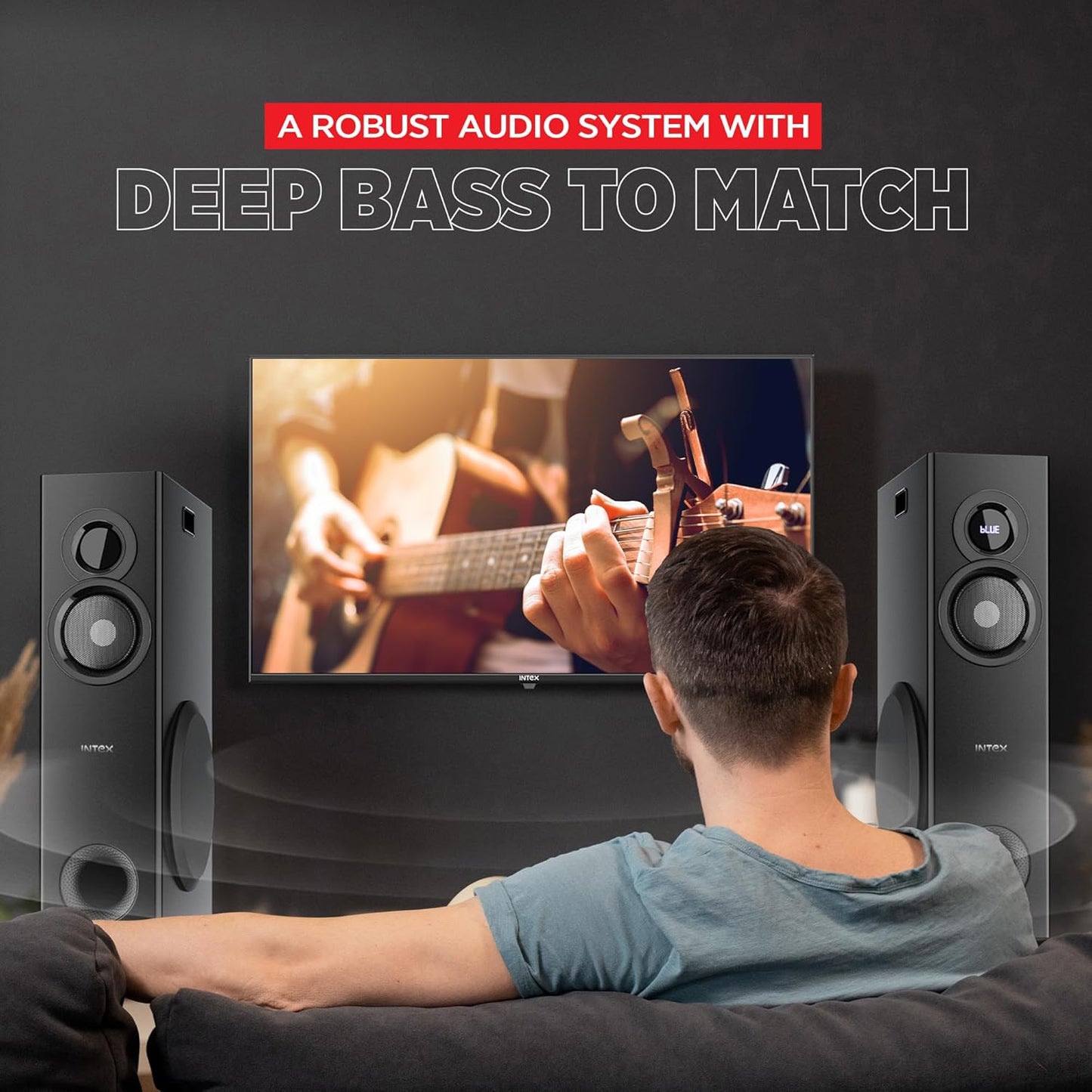 INTEX 1000-D Multimedia 100 Watt Bluetooth Dual Tower Speaker |