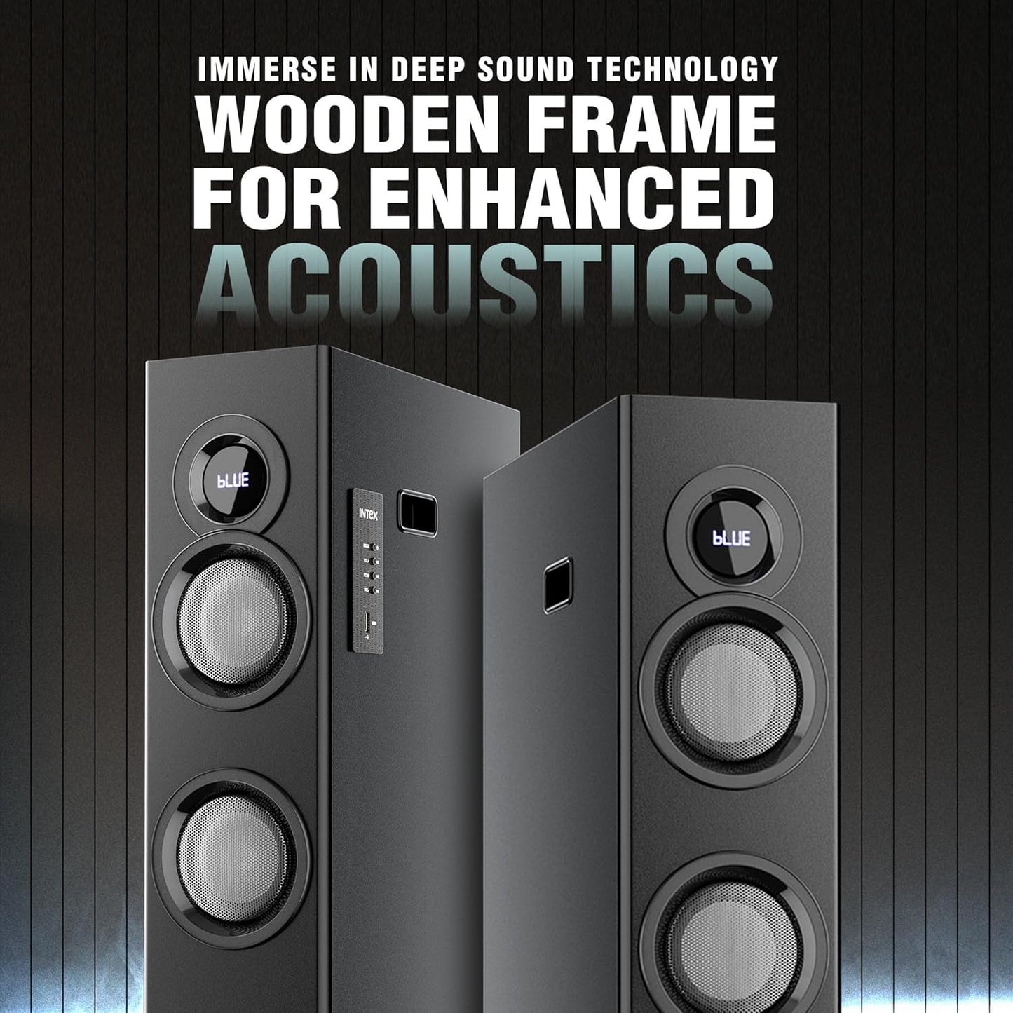 Intex 1500-D Multimedia 150 Watt Bluetooth Tower Speaker