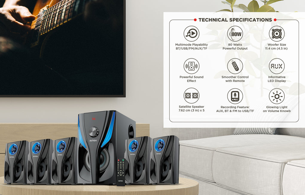 INTEX Roar R 800 5.1 CH Multimedia Speaker