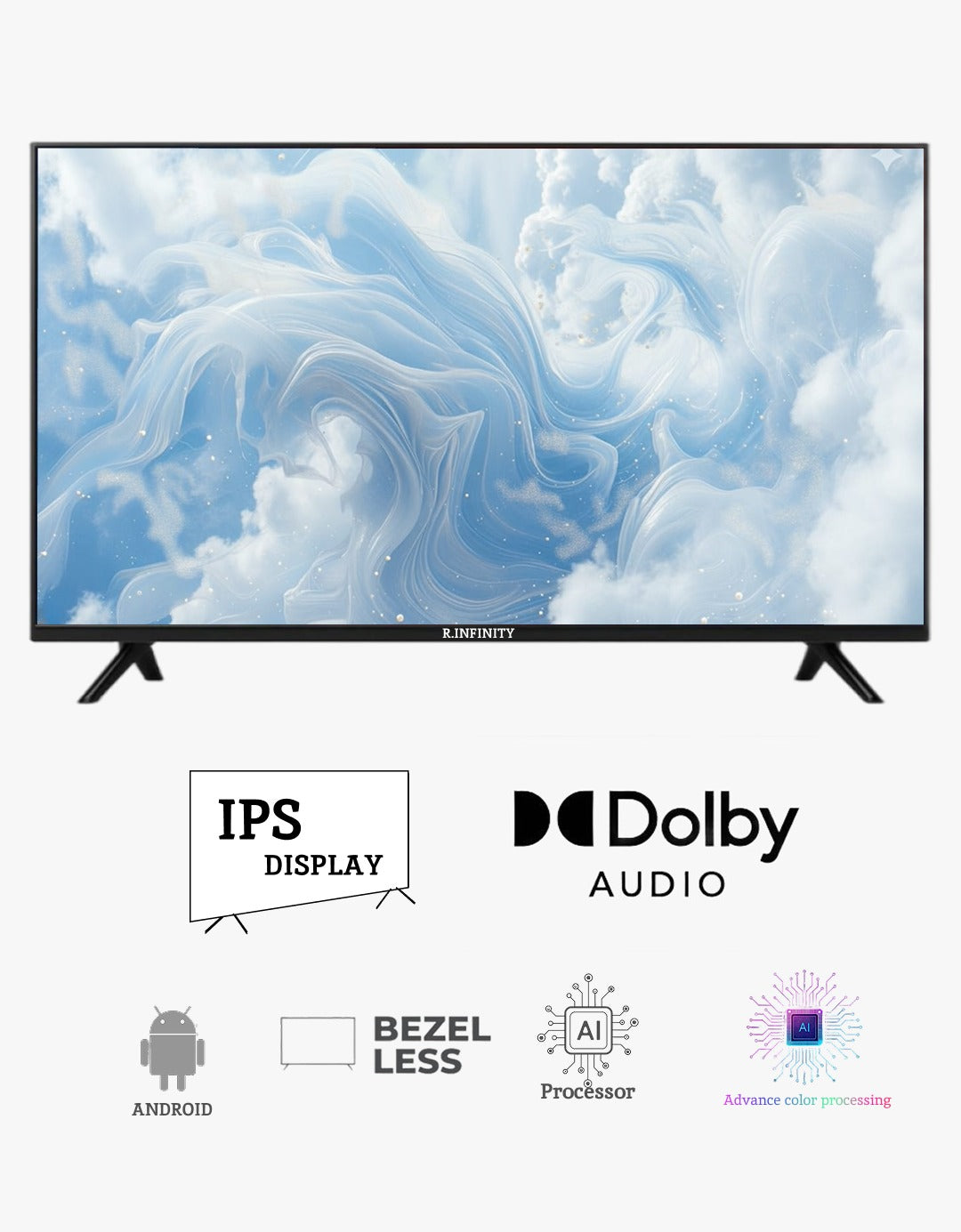 R INFINITY 55 Inch 4K Android Smart LED TV