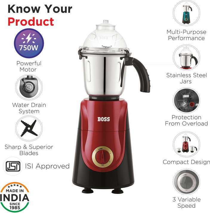 Boss mixer-grinder 750-watt