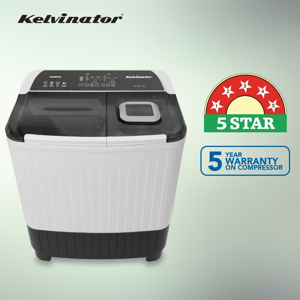 Kelvinator 8.5 Kg Semi-Automatic Top-Load Washing Machine (KWS-A850EP)